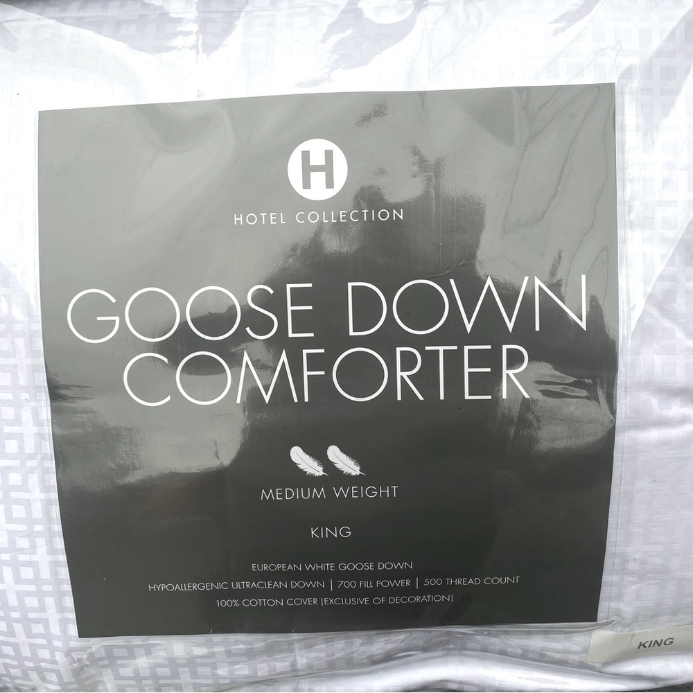 Goose Down comforter king size white
